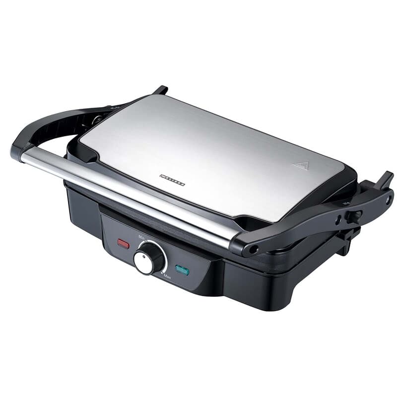 Melissa Panini en Contactgrill - Tosti apparaat 1600W - 28 x 17 cm - 16240108 - Zwart RVS