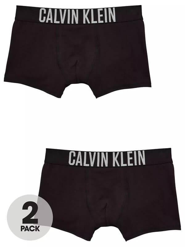 Calvin Klein 2-pack jongens boxershorts - Intense Power - zwart 14-16