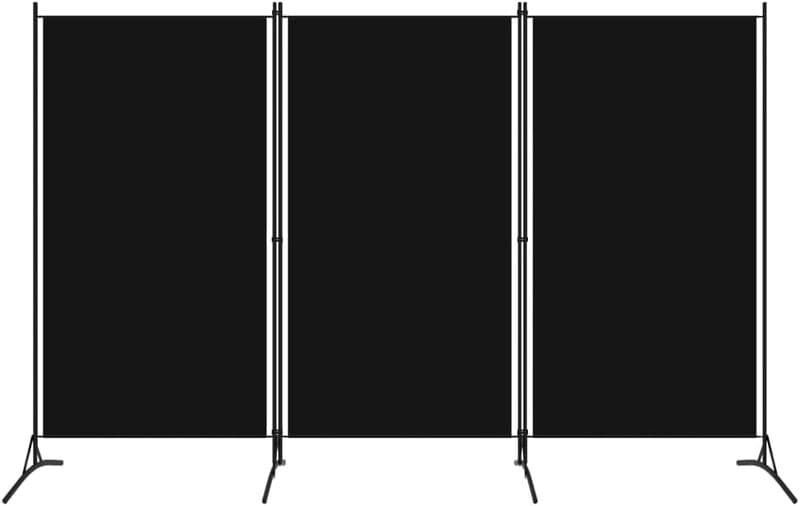 vidaXL Kamerscherm met 3 panelen - Zwart, 260 x 180 cm