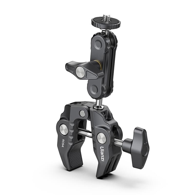 Ulanzi R094 Super Clamp statiefklem - Buisklem met balhoofd en Magic Arm - Tot 6 centimeter dik - 3/8 inch schroefgat