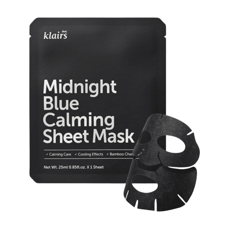 dear, klairs Midnight Blue Kalmerend Sheetmasker 25 mL