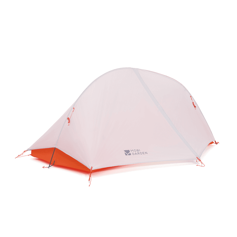 Mobi Garden, YADEEN UL2 20D TENT, ultralichte waterdichte tent, tweepersoons trek- en kampeerdoek, lichtgewicht buitenverblijf, wit, ultralichte aluminium tentstokken, sterk en windbestendig, stabiele ondersteuning
