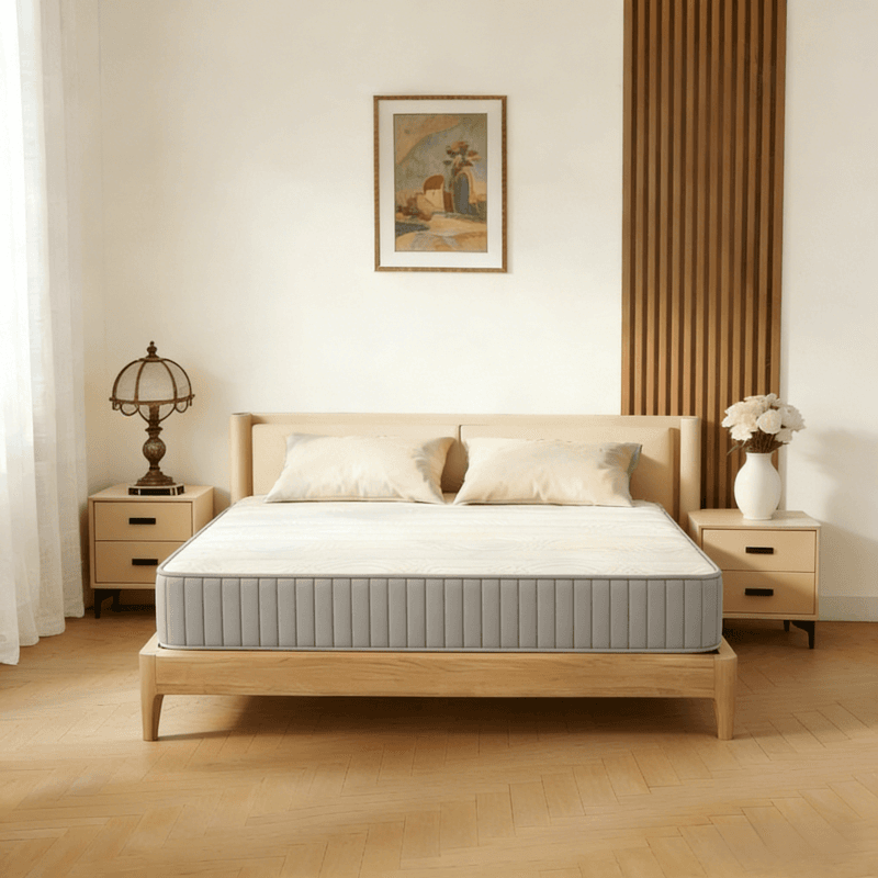 ochama Pocketveringmatras 90 x 200 x 24 cm, Ergonomisch Eenpersoonsmatras met Hardheid H2/3, Medium Zacht Slaapcomfort, Verstevigde Randen voor Extra Stabiliteit