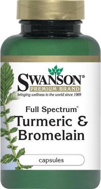 Swanson volledig spectrum kurkuma&bromelaïne 60 stuks