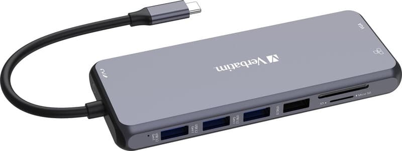 Verbatim CMH-14 USB Type-C 5000 Mbit/s Zilver