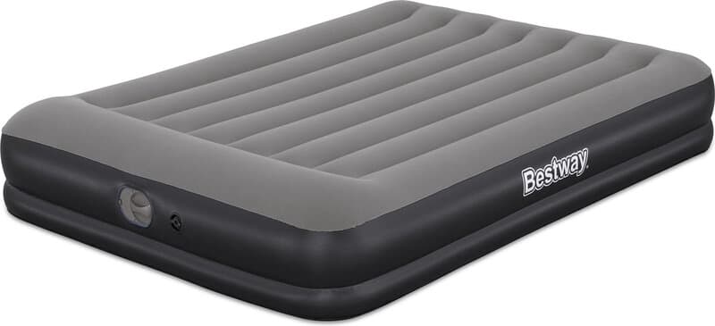 Bestway Tritech Luchtbed Queen met Ingebouwde USB Pomp - 80 inch x 60 inch x 14 inch (2,03 m x 1,52 m x 36 cm), Grijs