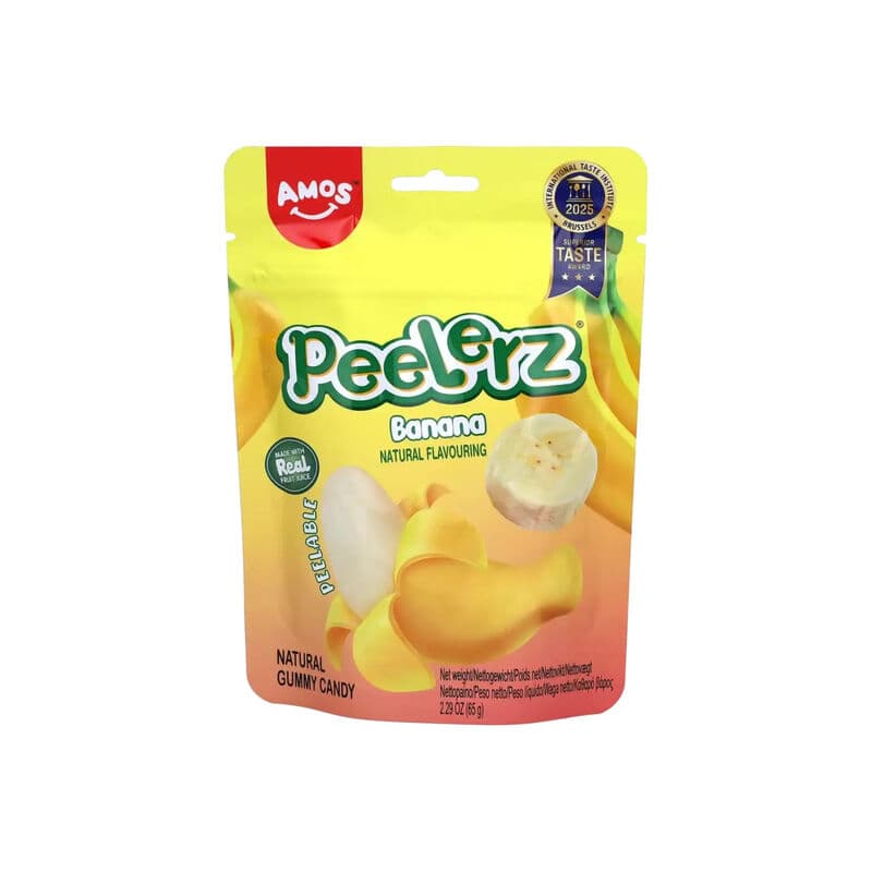 Amos Peelerz gummiebonbons - banaan 65 g