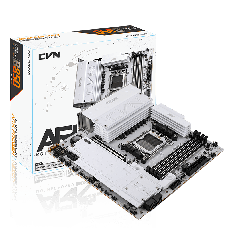 Kleurrend CVN B850M ARK FROZEN V14 Moederbord, M-ATX formaat