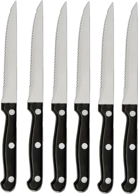 Secret de Gourmet Steakmessenset - 6 stuks, Zwart