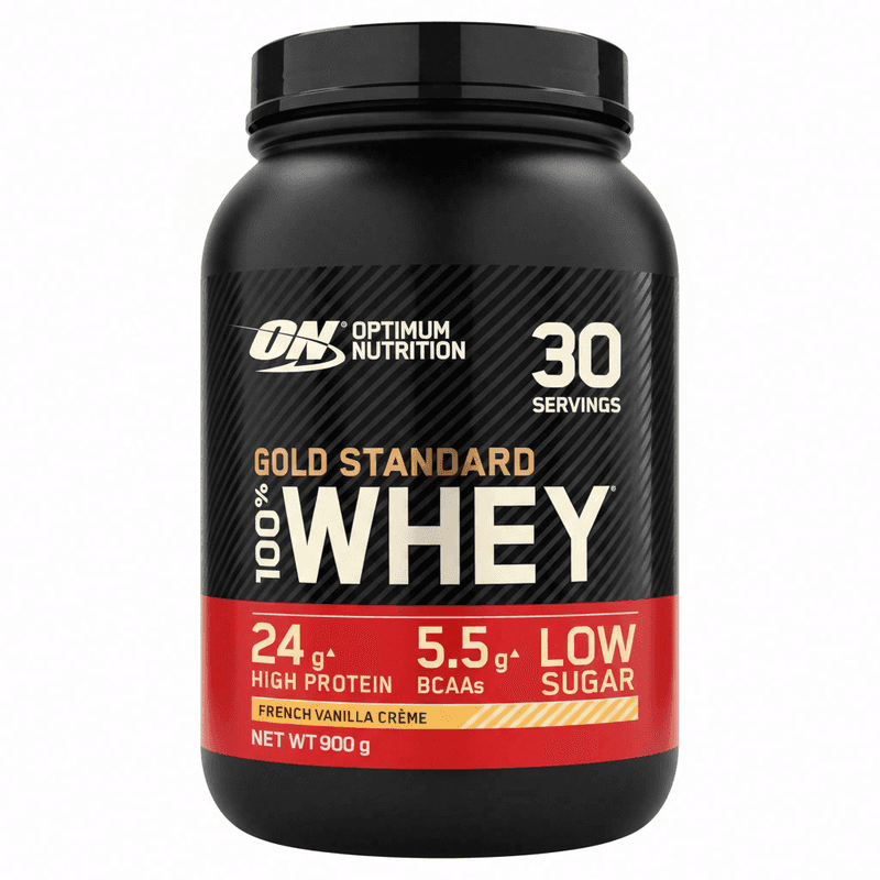 Optimum Nutrition Gold Standard 100% whey proteïne, Franse vanille crème 900 gram (30 porties)