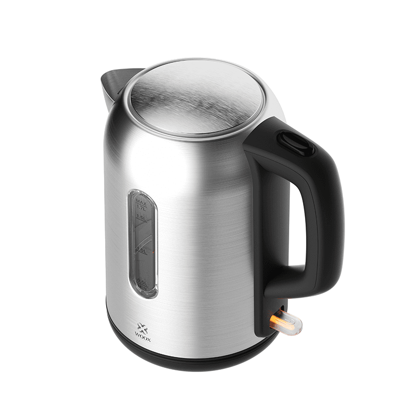 Woox Elektrische Roestvrijstalen Waterkoker voor Thee en Koffie, BPA-vrij, Snelkoker Zilver 1,7L