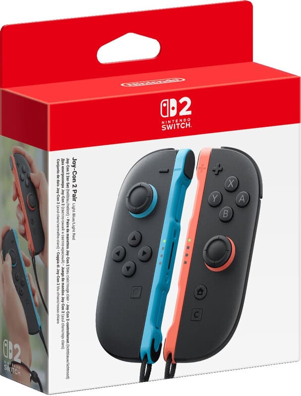 Nintendo officiële Switch 2 - Joy-Con 2 pakket - lichtblauw / lichtrood