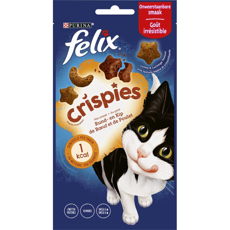 Felix Crispies kattensnacks rund&kip