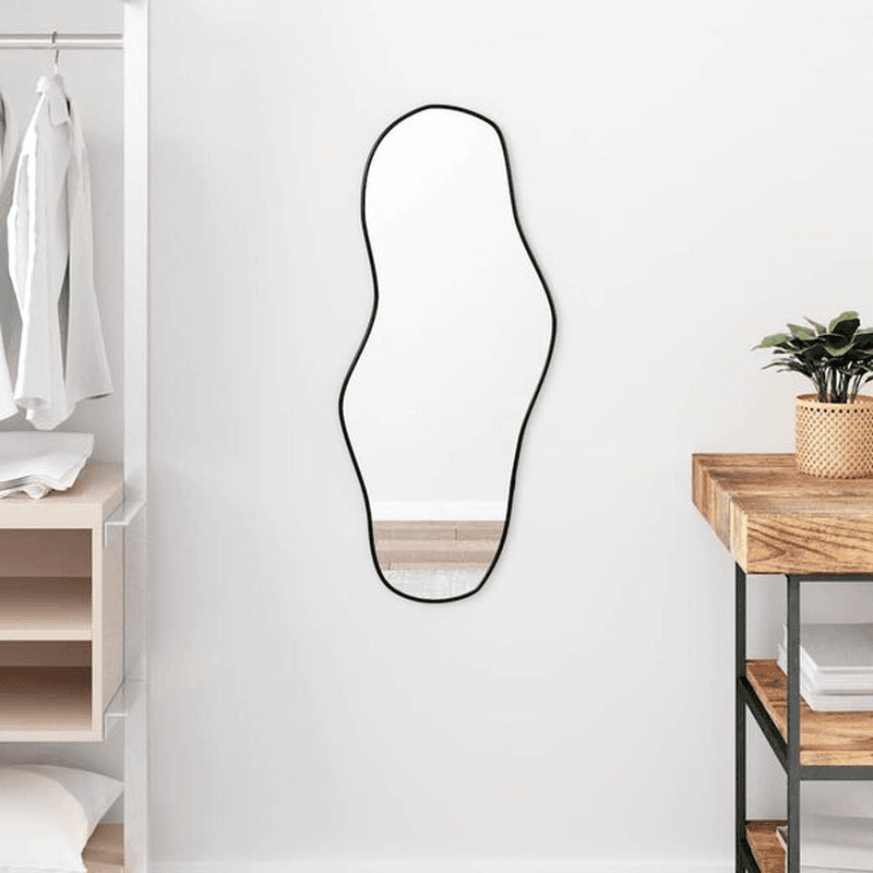 VidaXL wandspiegel zwart 80 x 35 cm