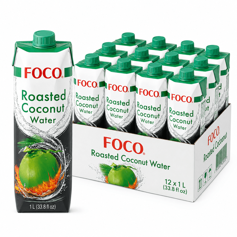 FOCO Geroosterd kokoswater 12 x 1 liter