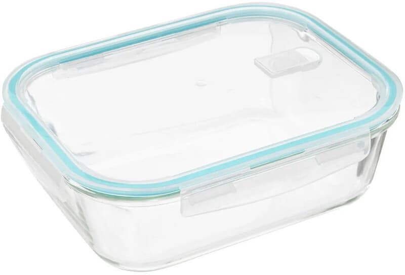 5five Rechthoekige glazen opbergdoos - 2,26 L, transparant, 26 x 21 x 8,5 cm
