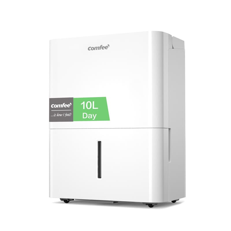Comfee Dehumidifier 10 L/24 hr, Room Size Approx. 40 m³ (16 m²), LED Display, Against Humidity, Mould, MDDN-10DEN7, R290, Automatic Dehumidification