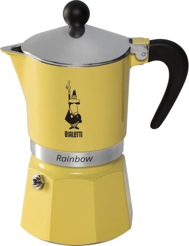 Bialetti Rainbow moka pot - 3 stuks, geel Primavera 2024
