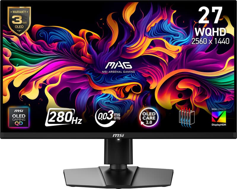 MSI MAG 271QP X28 27" WQHD 280Hz OLED Gaming Monitor