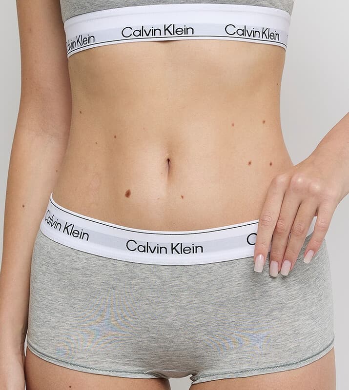 Calvin Klein LV00QF8527 Boy Shorts Grijs gemêleerd L