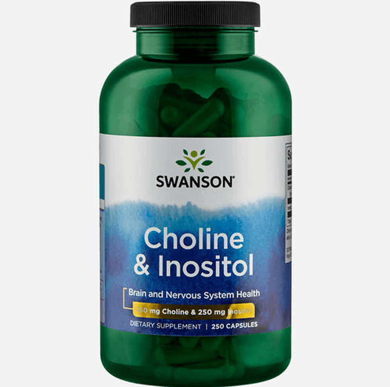 Swanson Choline en Inositol 250/250 mg 250 stuks (8 maanden)