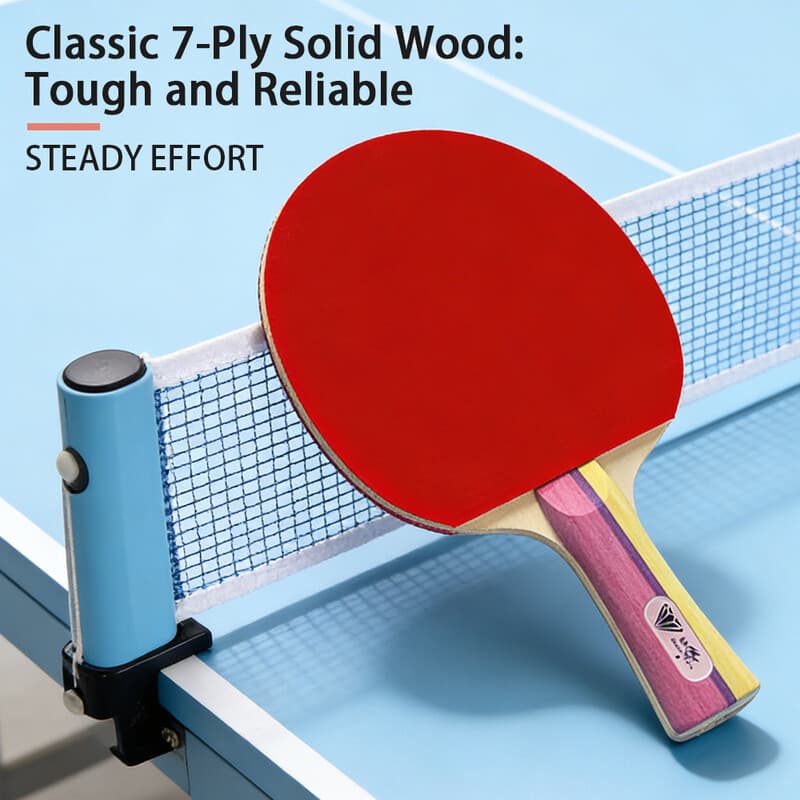 Double Fish Diamant-serie 1 Ster tafeltennisracket met Shakehand-grip Junior/Student singlehand