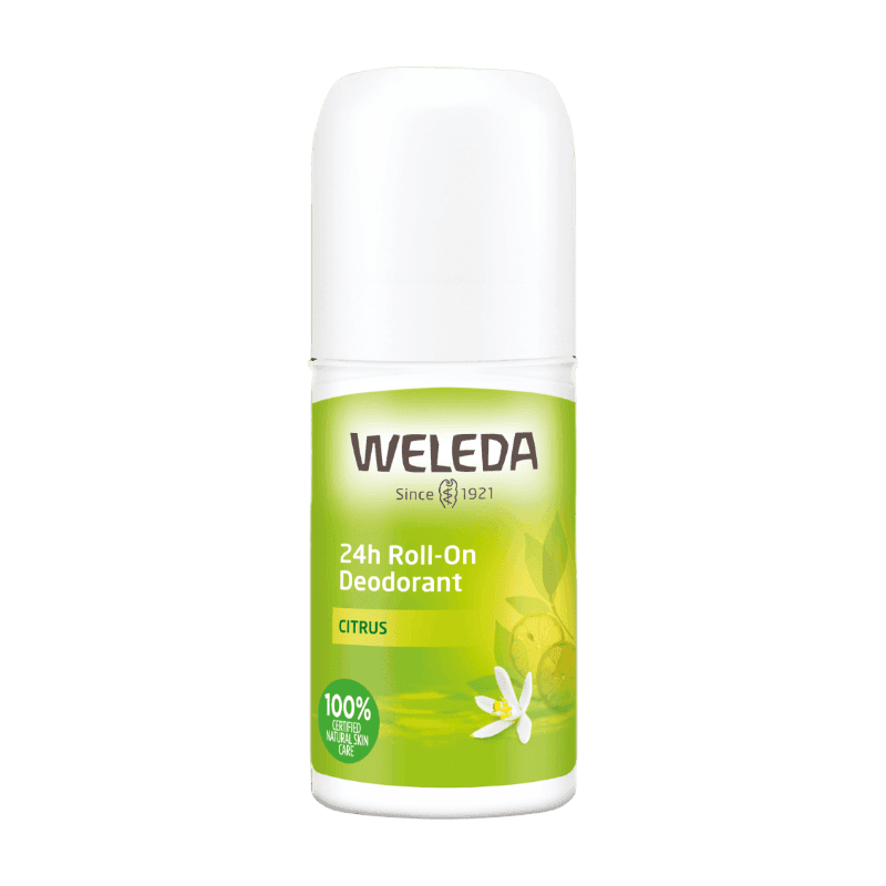WELEDA Citrus 24h Roll-On Deodorant - Citroen & Verbena - 24 uur Effectieve Bescherming - Sluit Poriën Niet Af - 100% Natuurlijke Ingrediënten - 50ml