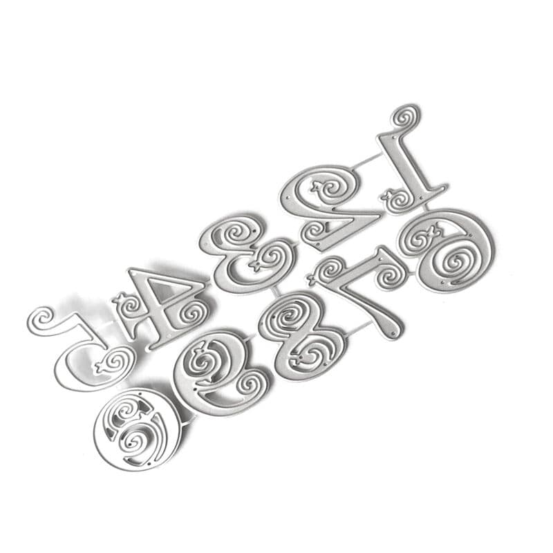 Nummer Uitknipvormen Koolstofstalen Die-cut Sjablonen Voor Kaartmaken Scrapbooking Verpakkingspapier Knutselen Decoratie