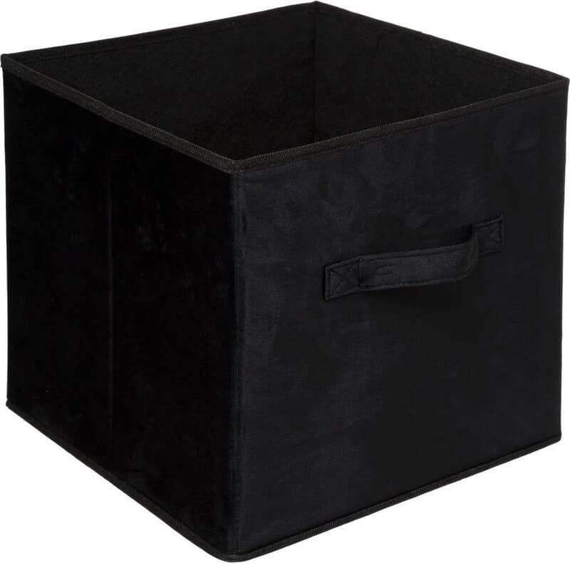 5five Zwarte fluwelen opbergdoos - 31 x 31 cm