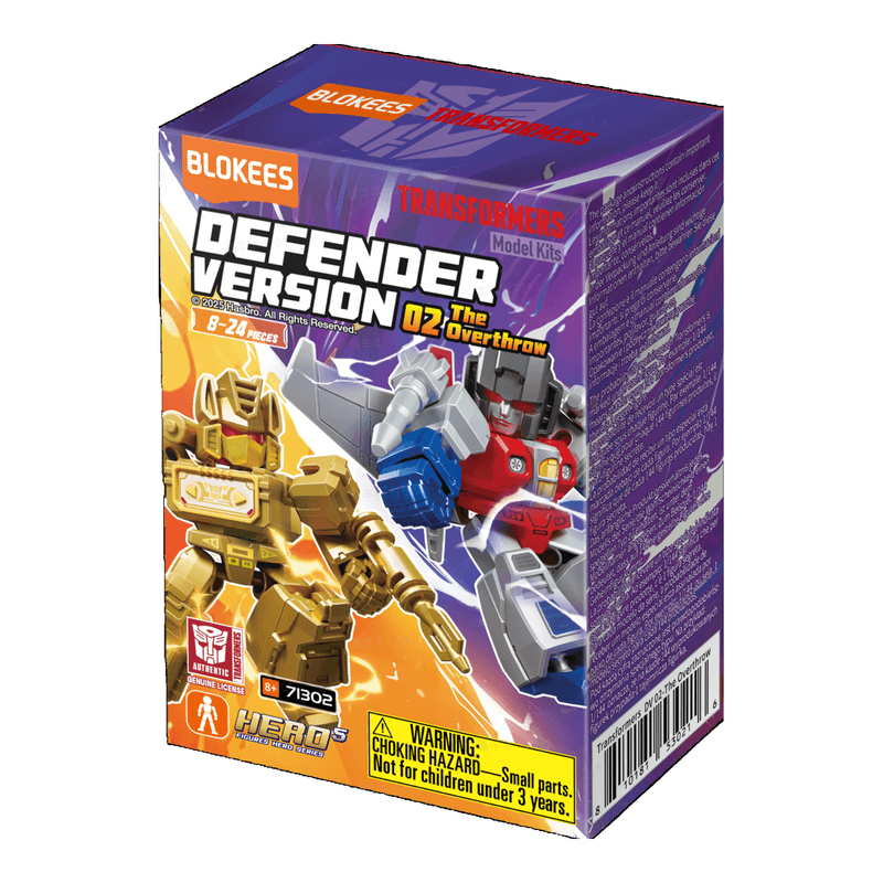 Blokees Transformers Defender Version 02 The Over Throw verzamelbare actiefiguurmodellen, willekeurig geleverde designvarianten voor woondecoratie, verzamelset, cadeau voor kinderen en verzamelaars