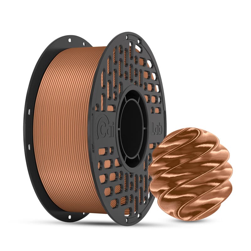 CAILAB PLA Silk 3D-printer Filament, Effen kleur - Bruin koper