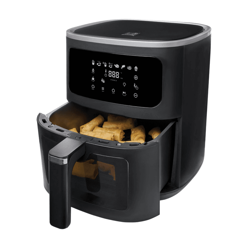 FRITEL Airfryer SnackTastic® 7520 - Heteluchtfriteuse - 6L - 1500W - 8 programma’s - Voor 2 tot 6 personen - Touchscreen - Verlicht kijkvenster - PFAS-vrij