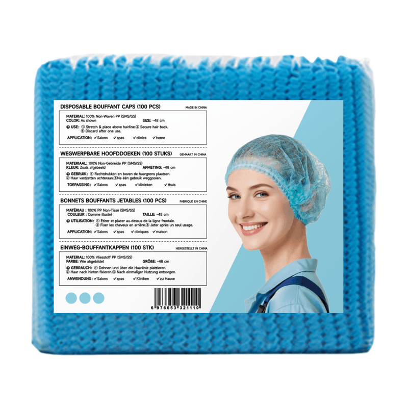 YIJINCHAN wegwerp haarclips, blauw (100 stuks per verpakking)