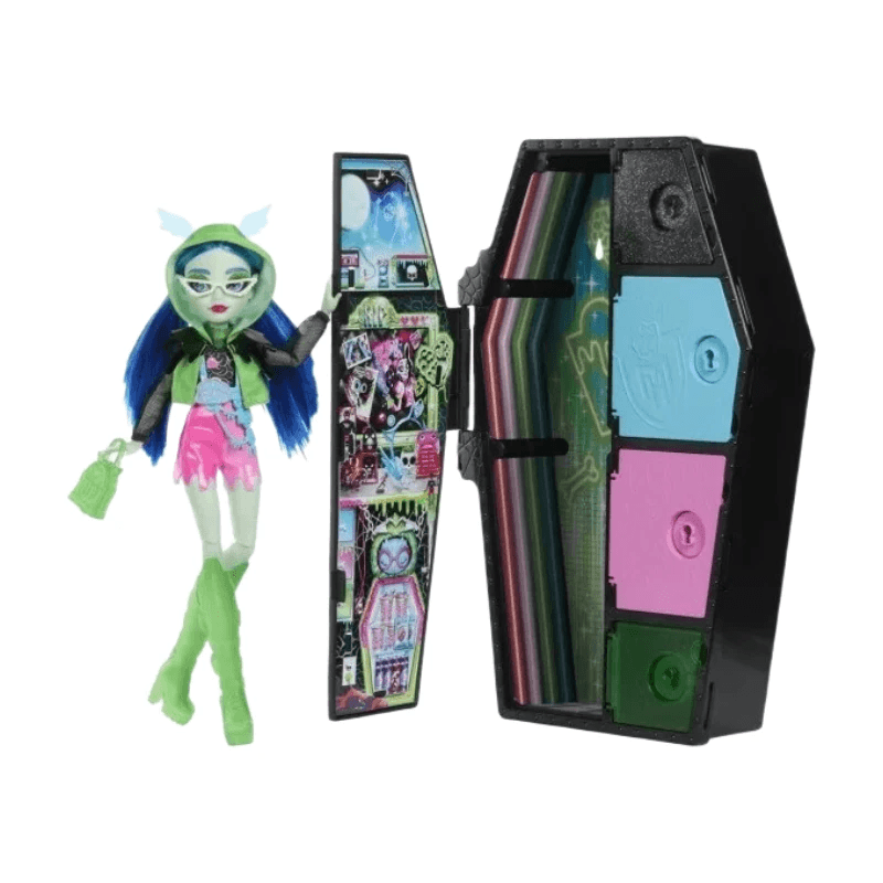 Monster High Skulltimate Secrets Ghoulia Yelps pop - 27 cm, Neon Frights
