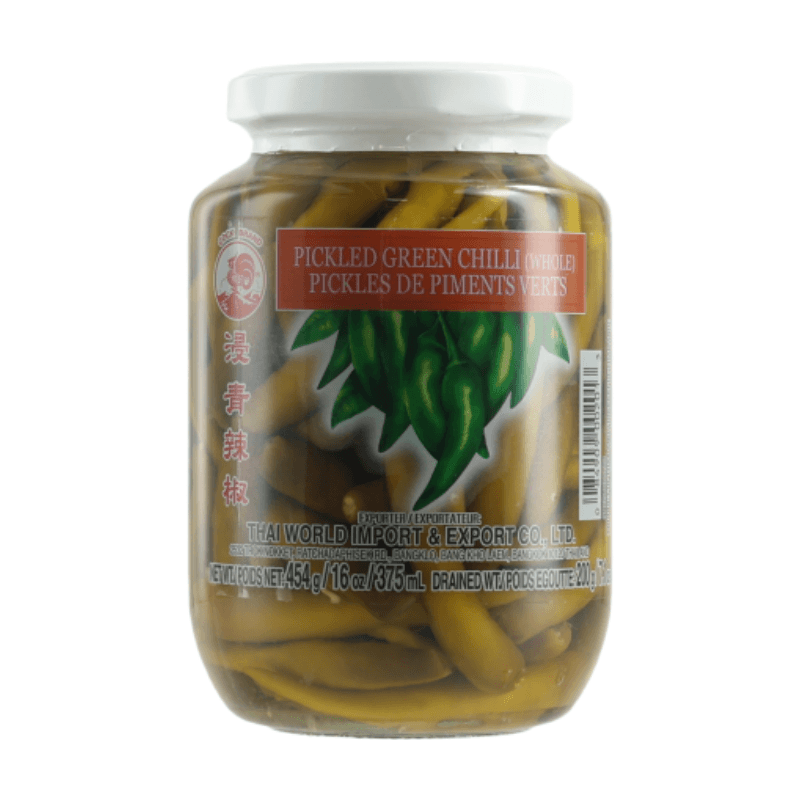Cock Brand Thaise Groene Chili in Azijn 454g