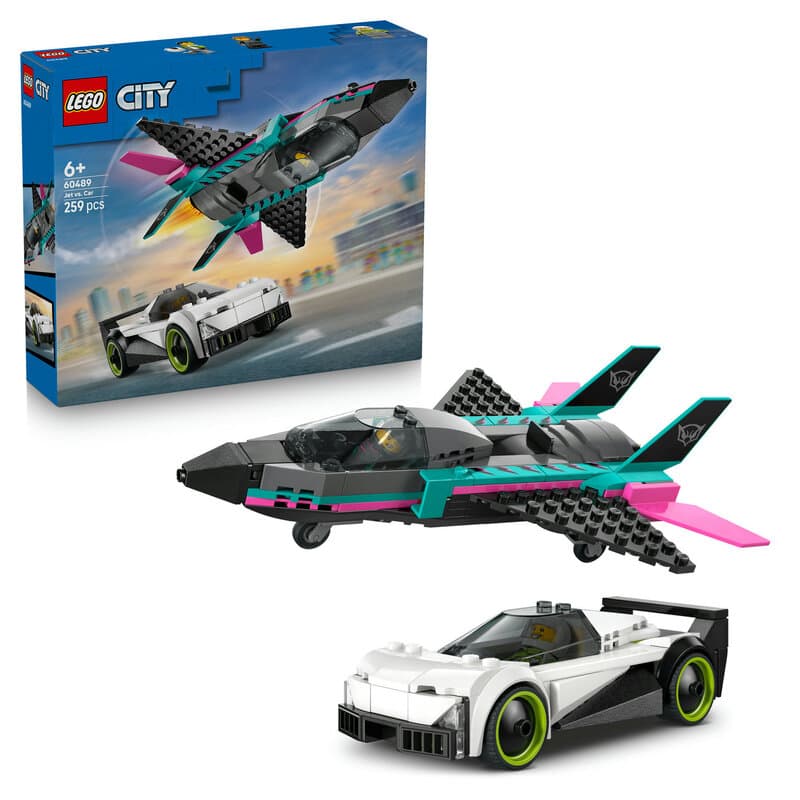 LEGO City 60489 Straalvliegtuig vs. sportauto