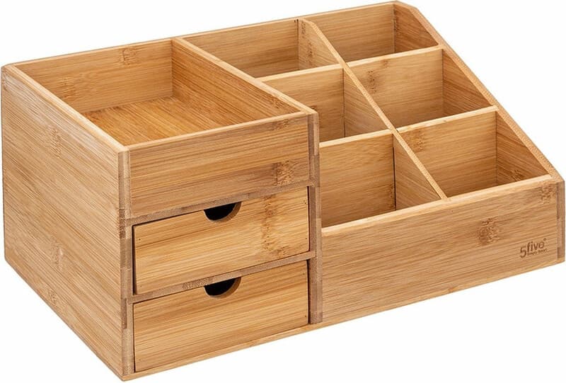 5five Bamboe 2-lade Organizer - Bruin, 33 x 15 x 20 cm
