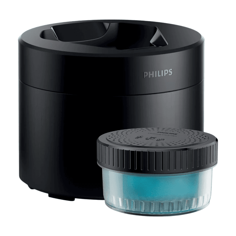 Philips Quick Clean Pod - QCP10/01 - Reinigingsstation Voor Scheerapparaten + 1 cartridge - Zwart