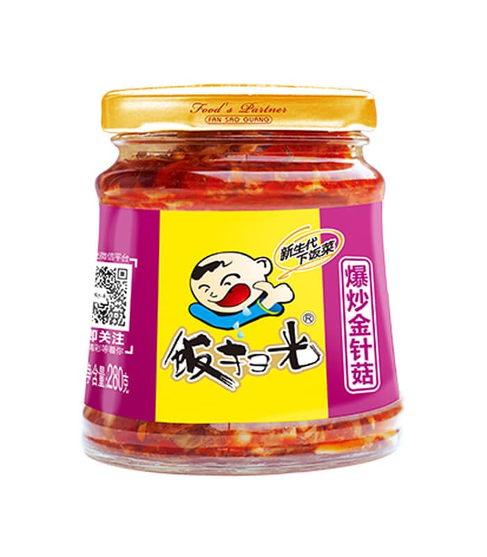 Fan Sao Guang Roerbakken van Enoki-paddenstoelen 280g