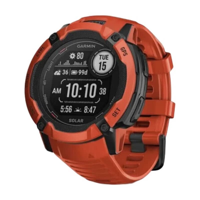 Garmin Instinct 2X Solar - Smartwatch - Oneindige batterijduur met Solar - Ingebouwde zaklamp - Multi-band GNSS - Flame Red