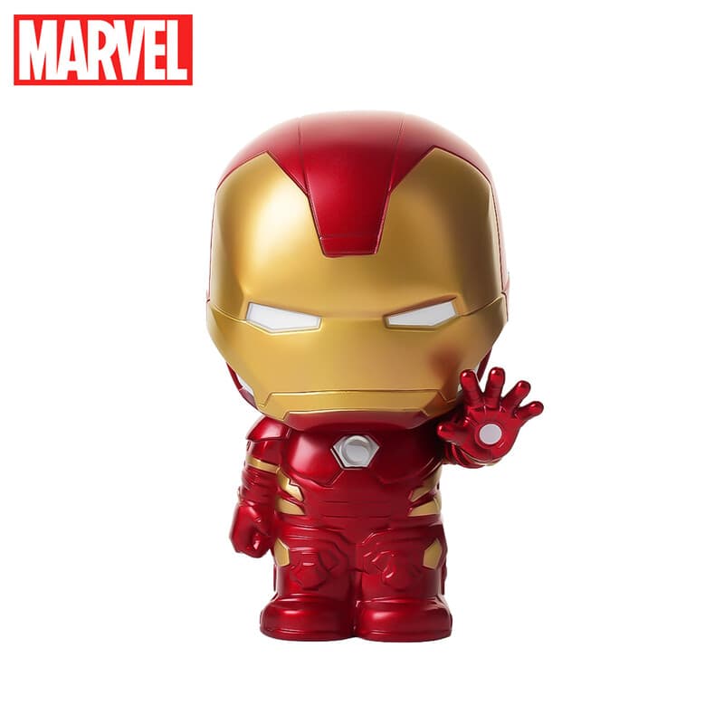 1 st Marvel Iron Man Spaarpot Officieel Gelicentieerde Muntpot Beeldje Geldbox Spaarpot 3D PVC Stereo Verzamelobject Bureau Organizer Woondecoratie Waterdicht Breukvast Decoratief Cadeau