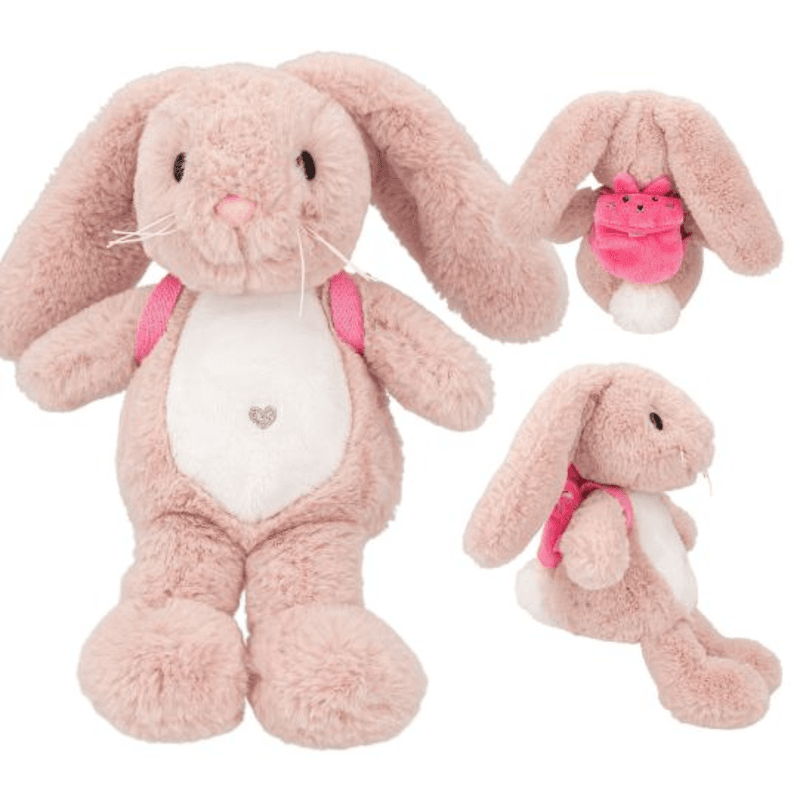 Princess Mimi pluche konijn Nelly met rugzak 19 cm