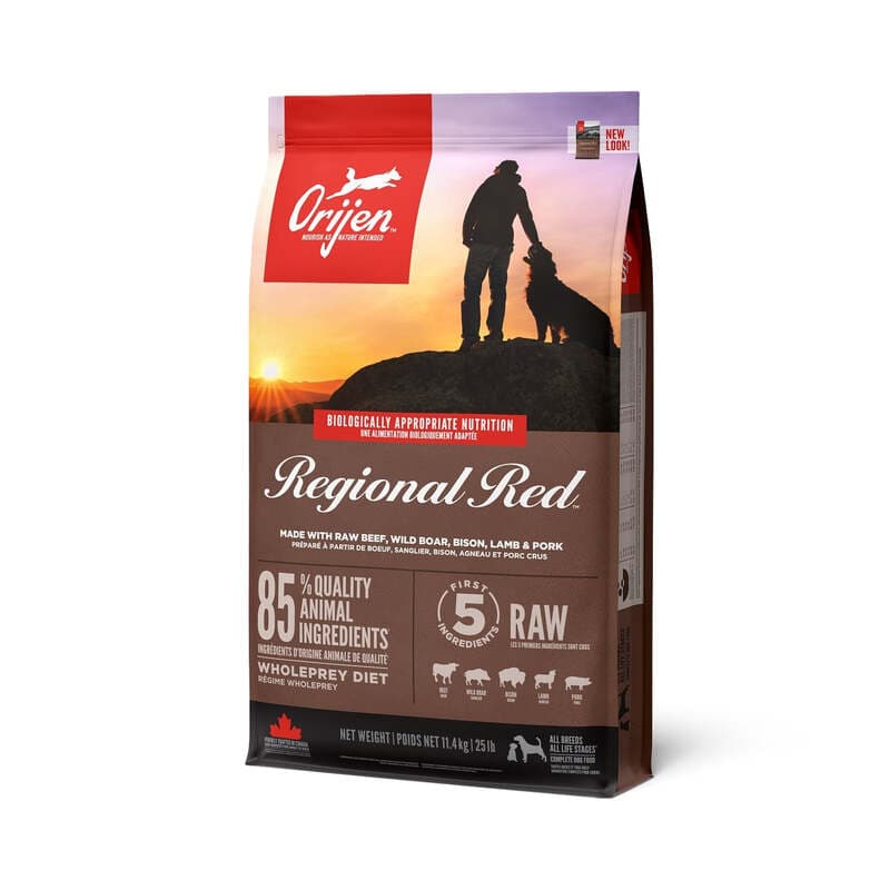 Orijen Whole Prey - Rood vlees - Voor gezonde vacht - Hondenvoer voor volwassen honden - 11,4 kg (runder, wild zwijn, lam)