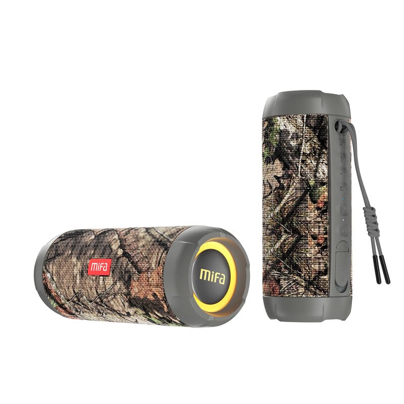 MIFA WildRod draagbare draadloze Bluetooth-speaker voor buiten, Bluetooth 5.3-streaming, IP67 water- en stofdicht - camoufage