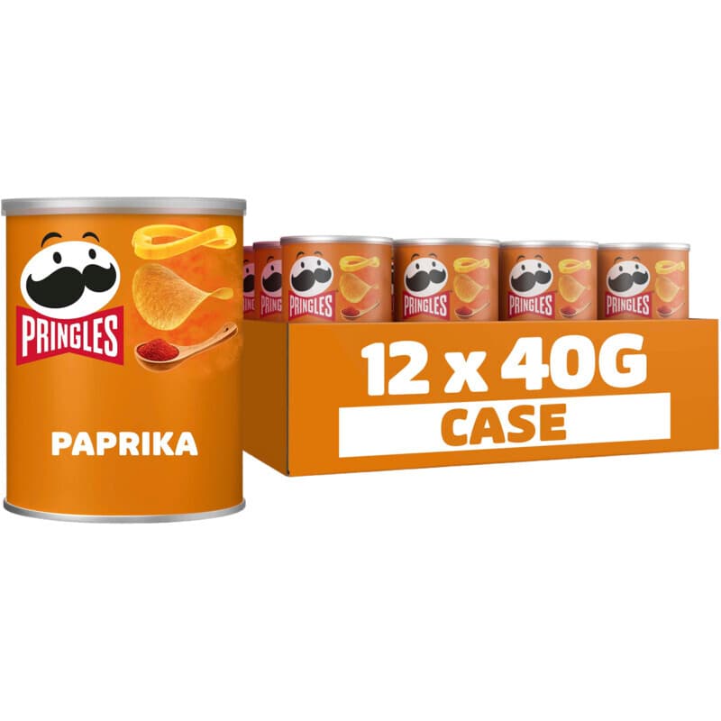 Pringles Rode Paprika Smaak Aardappelchips - 12 x 40 g