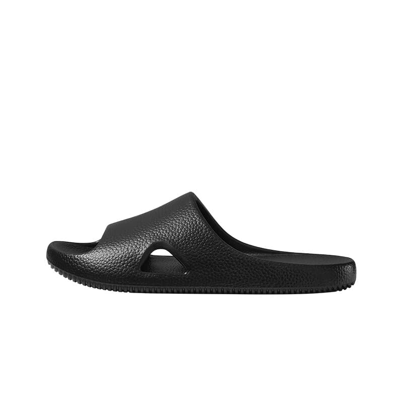 PUXI badslippers van lycheehout, parelzwart, maat 37-38, unisex, minimalistische mode
