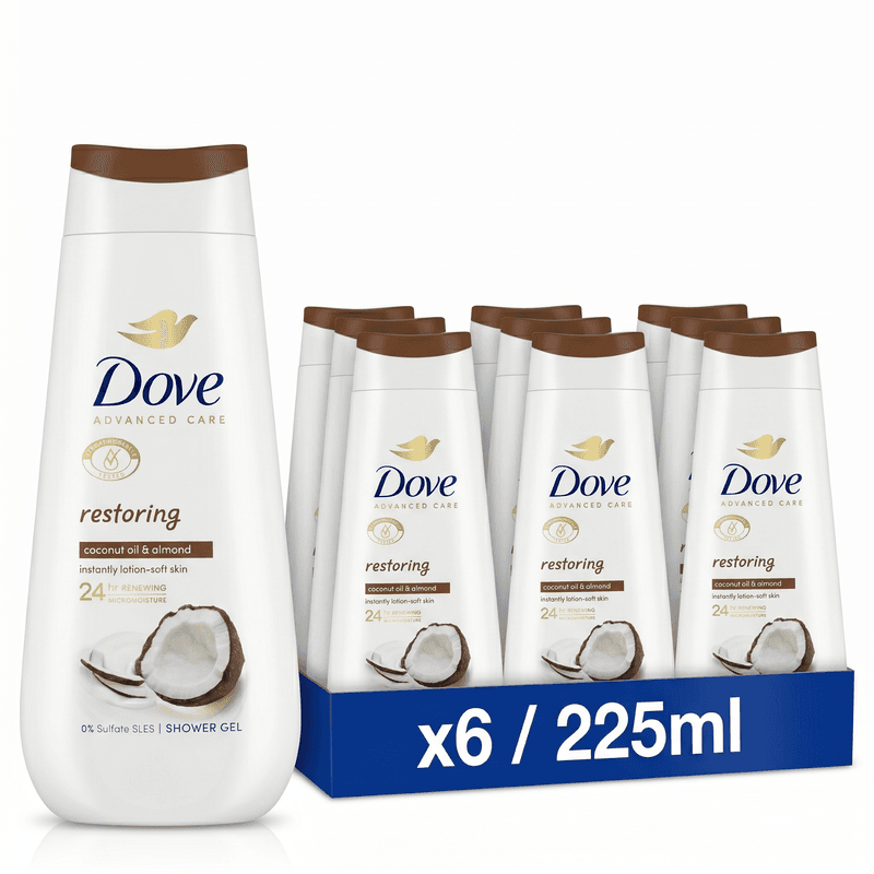 Dove Douchegel - Advanced Care Herstellend – (6 x 225 ml) - 6 Stuks