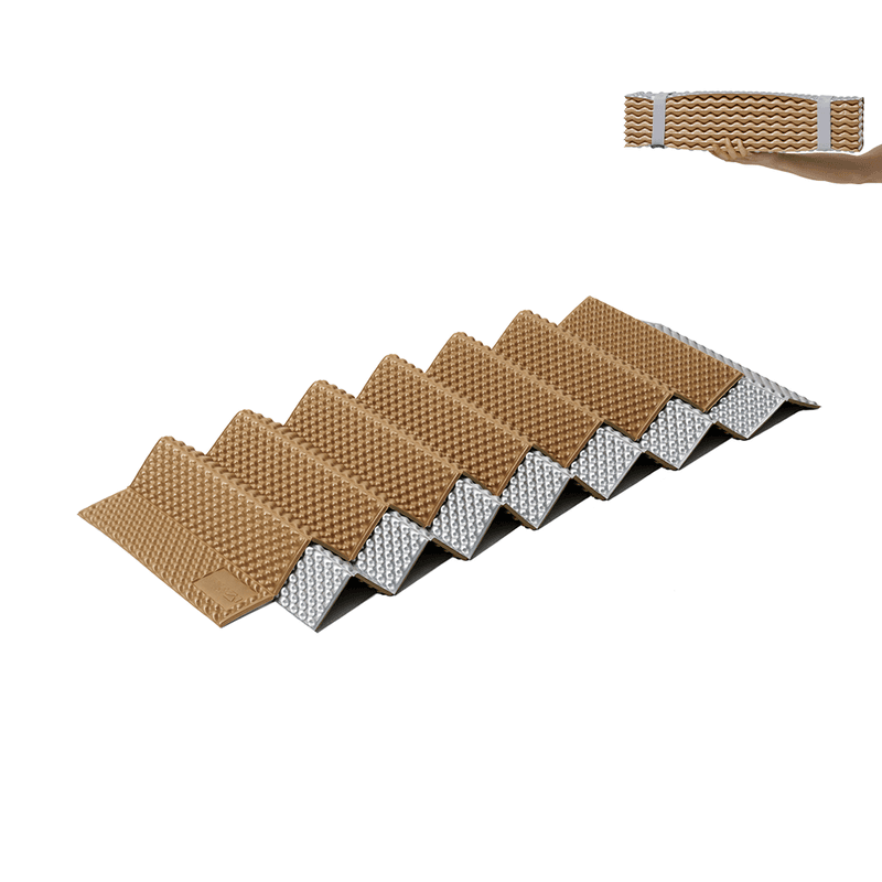 Mobi Garden, NT Egg Crate geïsoleerde slaapmat, opvouwbare campingmat, geïsoleerde grondmat, zand, draagbaar