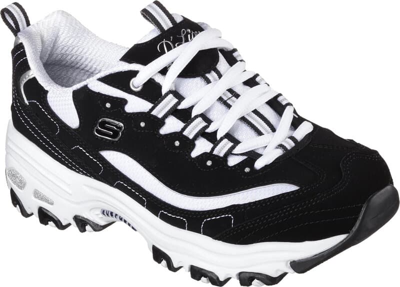Skechers - D'Lites Biggest Fan - Dames - Sneakers - Zwart