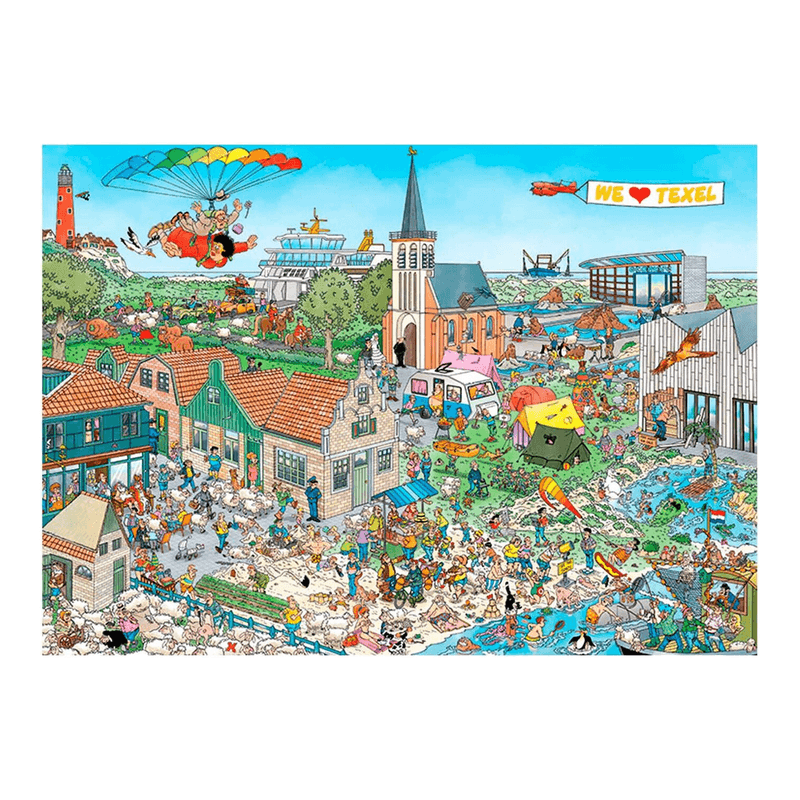 Jan Van Haasteren Eiland Retreat Puzzel - 1000 stuks, Multikleur